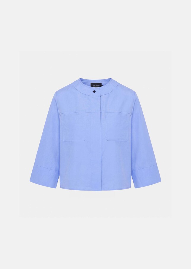 Cloé shirt sky blue poplin Horizon TARA JARMON