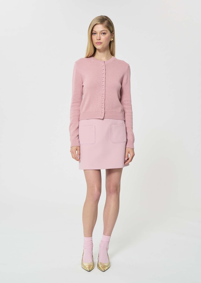 Gaia Vest pale pink cotton Blush TARA JARMON