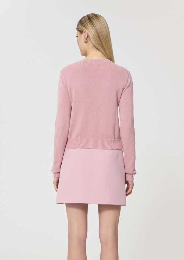 Gaia Vest pale pink cotton Blush TARA JARMON