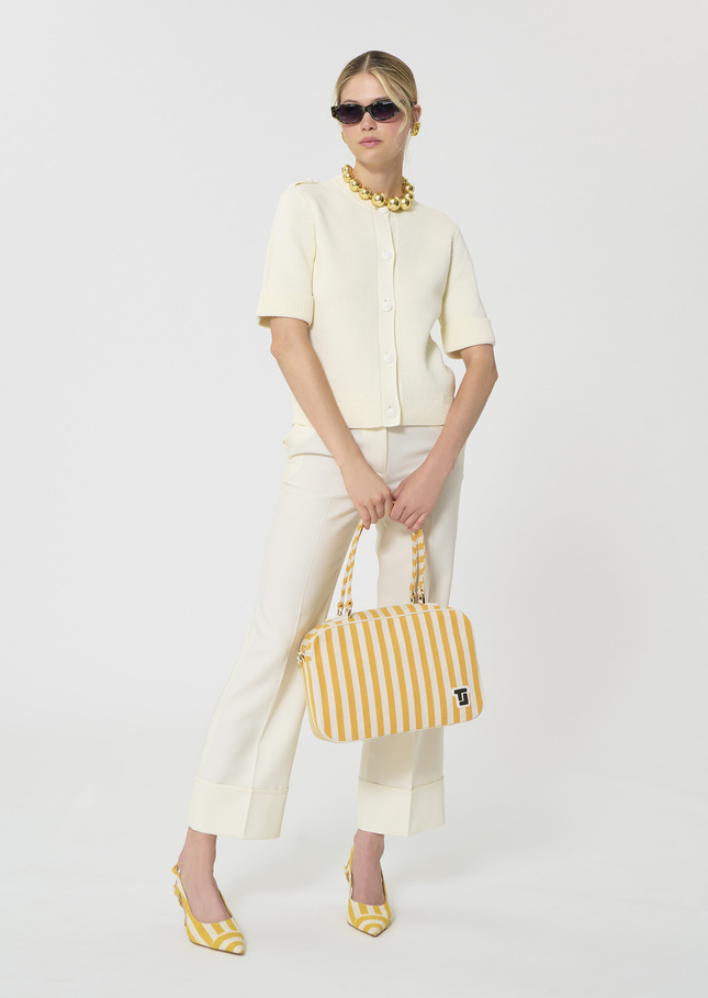 Gisèle Vest ecru cotton Off-white TARA JARMON