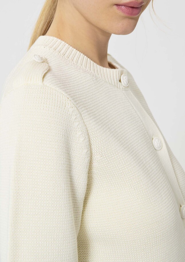 Gisèle Vest ecru cotton Off-white TARA JARMON