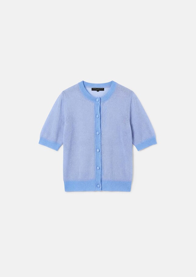 Gillie Vest sky blue in extra fine mohair Horizon TARA JARMON