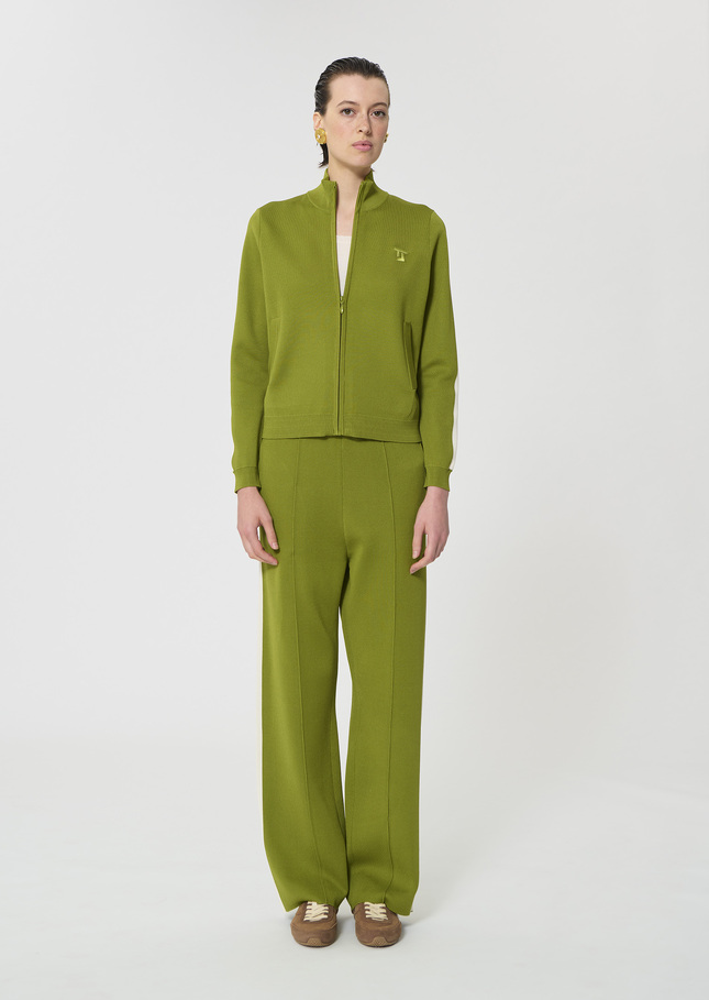 Gabrielle vest green technical mesh Pomme TARA JARMON