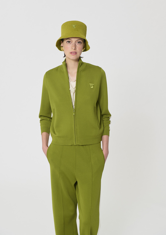 Gabrielle vest green technical mesh Pomme TARA JARMON