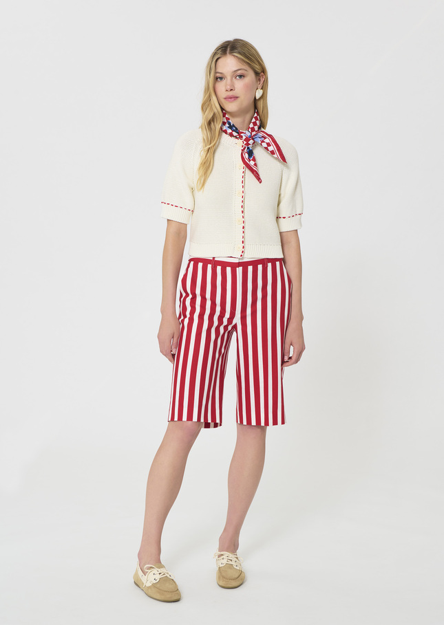 Gracy Vest ecru cotton Off-white TARA JARMON