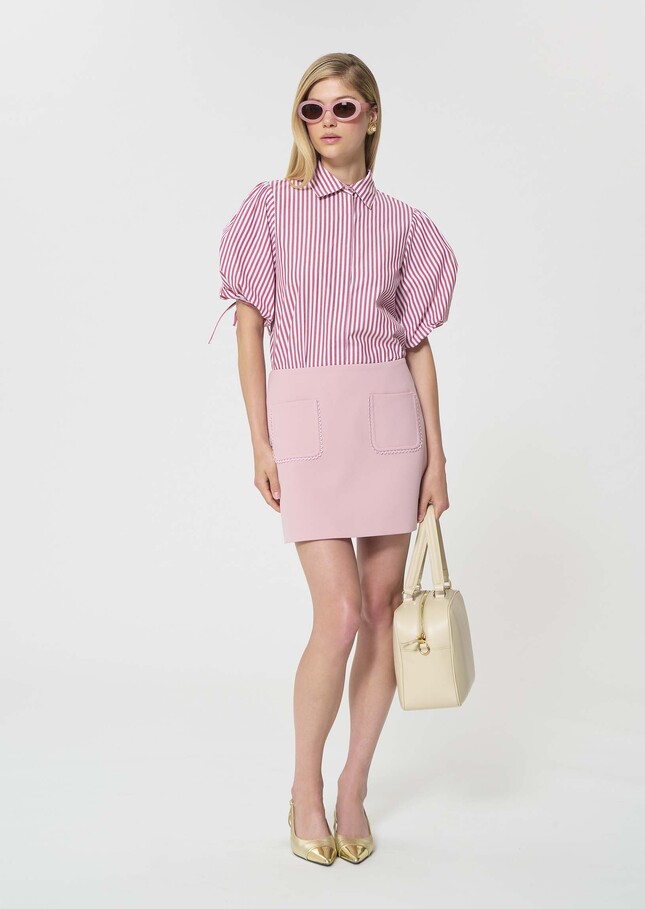 Jadis Skirt pale pink double canvas Blush TARA JARMON