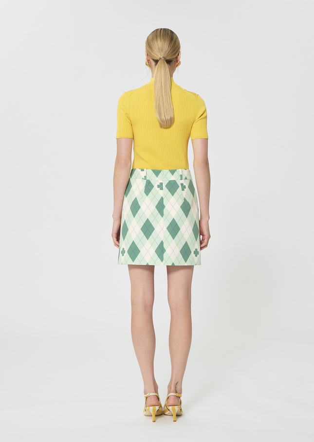 Janice Skirt ecru with patterns Jade TARA JARMON