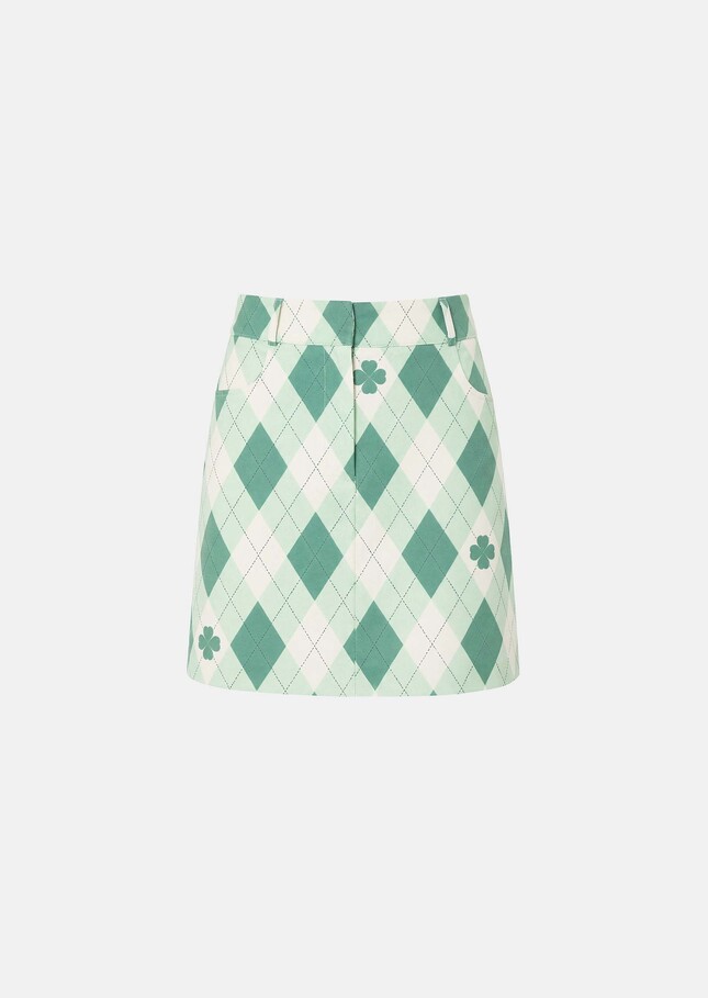 Janice Skirt ecru with patterns Jade TARA JARMON