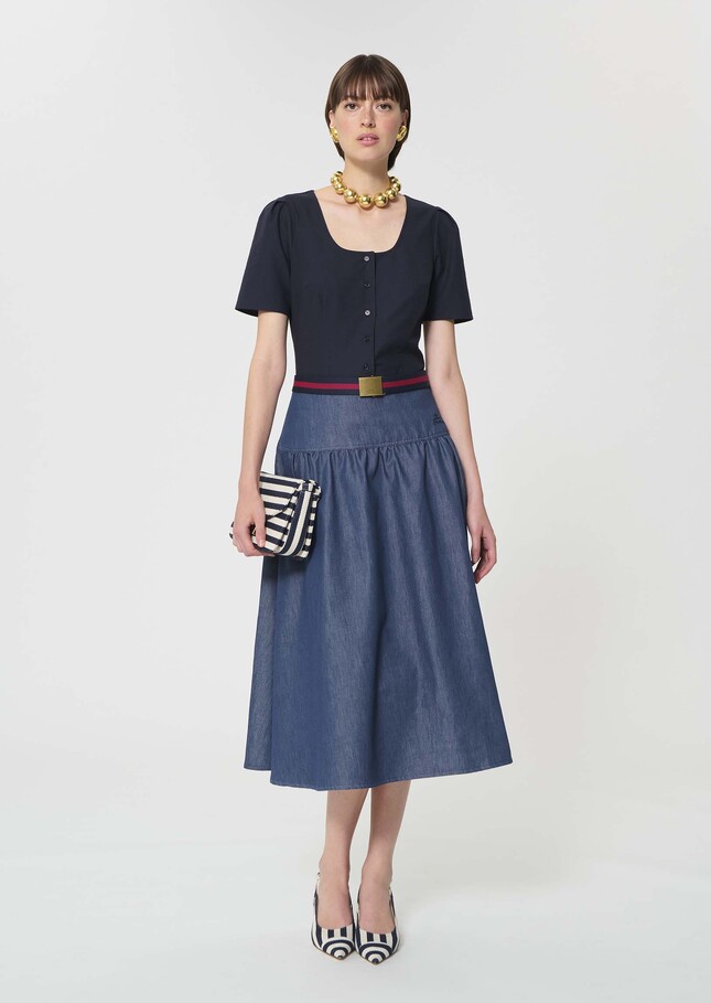 Jude Skirt light blue denim Denim TARA JARMON