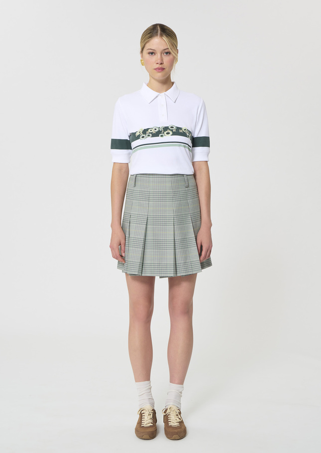 James Skirt Dark green Prince of Wales check Vert anglais TARA JARMON
