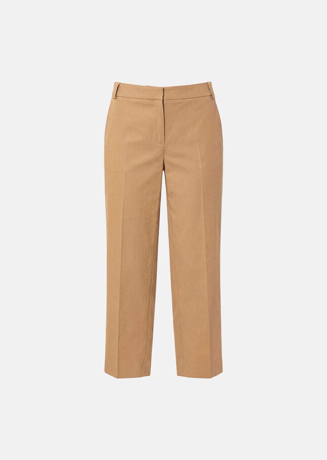 Polo Trousers beige cotton garbardine Miel TARA JARMON