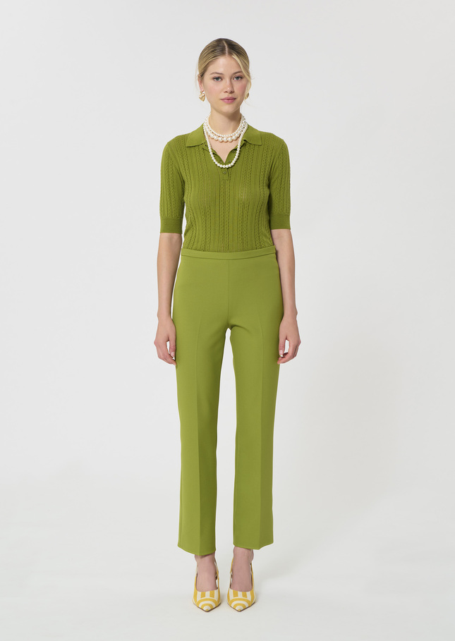 Paulin Trousers green double canvas Pomme TARA JARMON