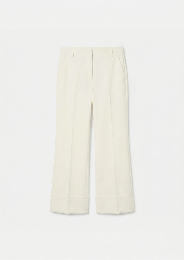 Pierre Pants ecru in powder grain canvas Off-white TARA JARMON