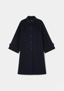 Mahe Coat midnight blue double-faced wool Night TARA JARMON