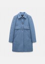 Marley Coat sky blue woolen cloth Horizon TARA JARMON