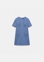 Renata dress blue double canvas Horizon TARA JARMON