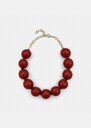 Bellissima Necklace red with large pearls Cerise, Green, Horizon TARA JARMON