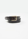 Léa Belt brown crocodile-embossed leather Chocolate, Night TARA JARMON