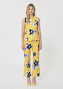 Giovanni Vest yellow floral print linen and cotton Mimosa TARA JARMON