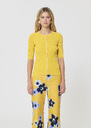 Gipsy Vest yellow ribbed knit Cerise, Mimosa, Off-white TARA JARMON