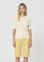 Gipsy Vest ecru ribbed knit Cerise, Mimosa, Off-white TARA JARMON