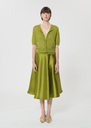 Gillie Vest extra fine green mohair Horizon, Off-white, Pomme TARA JARMON