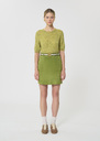 Janice Skirt green suede Pomme TARA JARMON