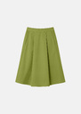 Joel Skirt green cotton gabardine Miel, Pomme TARA JARMON