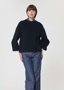 Milady Coat midnight blue double-faced wool Night TARA JARMON