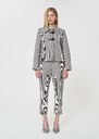 Manoel Coat ecru with cotton stripes Off-white TARA JARMON