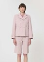 Mathilde coat pale pink textured wool Blush TARA JARMON