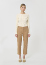 Polo Trousers beige cotton garbardine Miel TARA JARMON