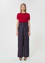 Pia Pants midnight blue with mini clover print Night TARA JARMON