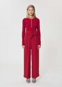 Pia Pants red in fluid crepe Blush, Cerise, Mimosa, Vert anglais TARA JARMON