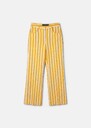Prosper Trousers yellow striped linen and cotton Cerise, Coral, Mimosa, Parma TARA JARMON