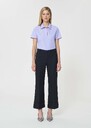Pierre Pants midnight blue powder-grain canvas Night, Off-white TARA JARMON