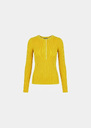 Paulie sweater yellow ribbed knit Cerise, Mimosa, Off-white TARA JARMON