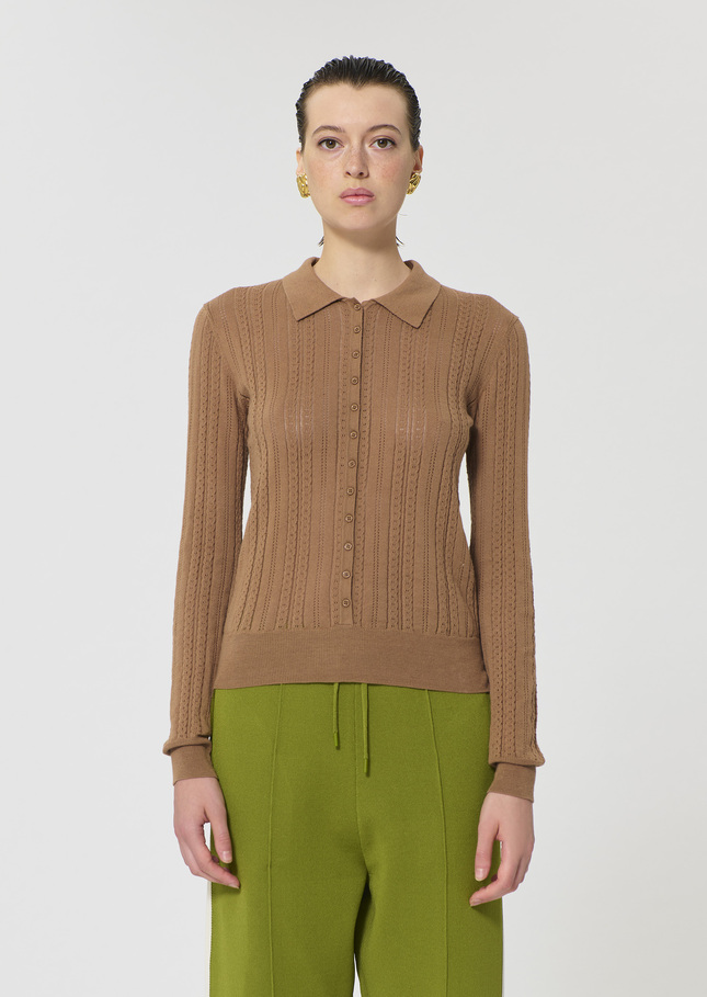 Paco sweater beige silky cotton Miel TARA JARMON