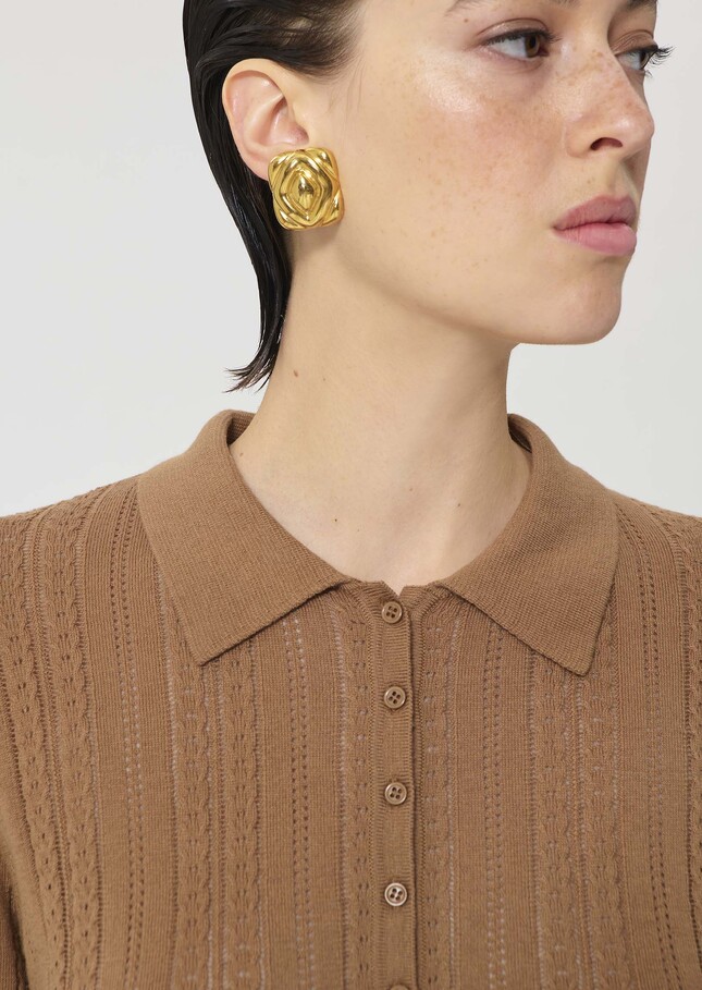 Paco sweater beige silky cotton Miel TARA JARMON