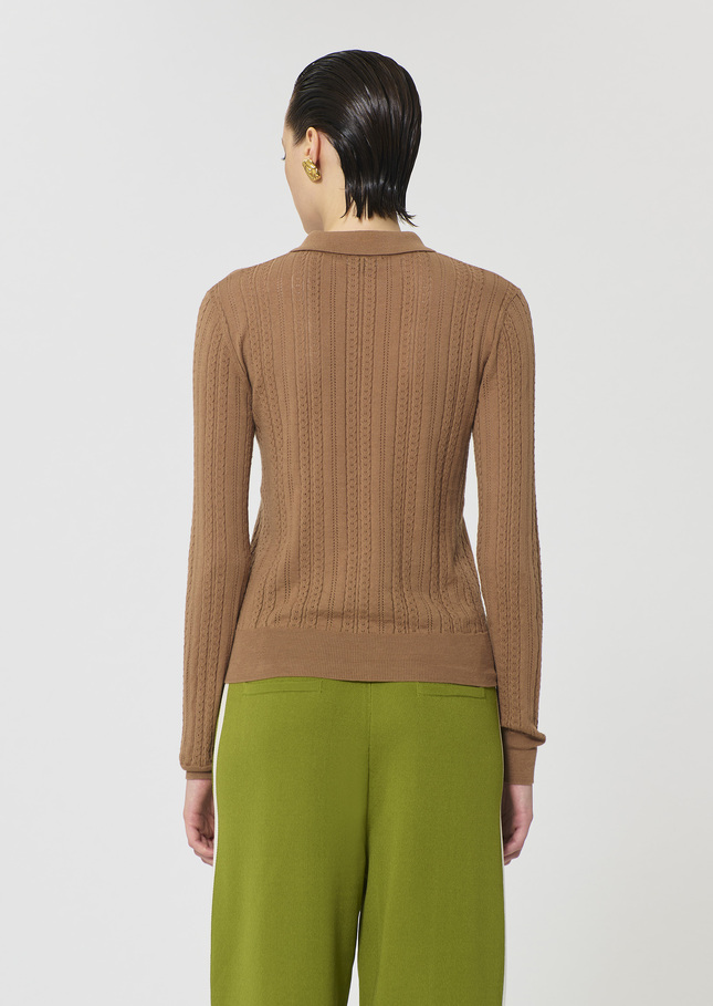 Paco sweater beige silky cotton Miel TARA JARMON