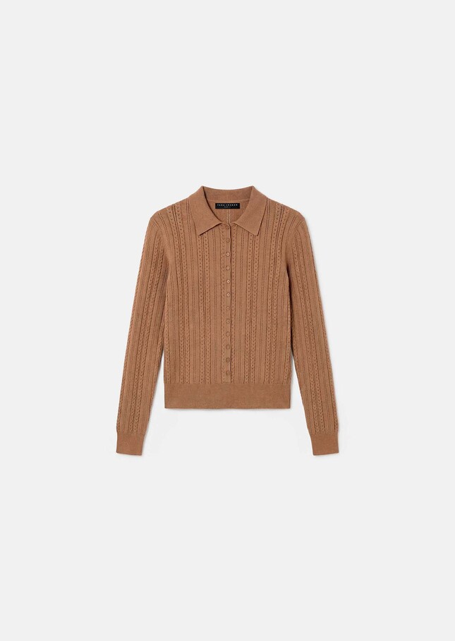 Paco sweater beige silky cotton Miel TARA JARMON