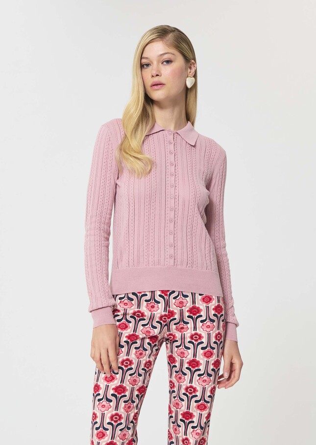 Paco sweater pale pink silky cotton Blush TARA JARMON