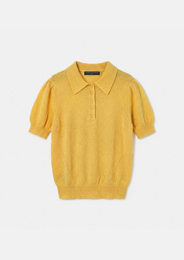 Poppie Sweater yellow in extra fine mohair Mimosa TARA JARMON