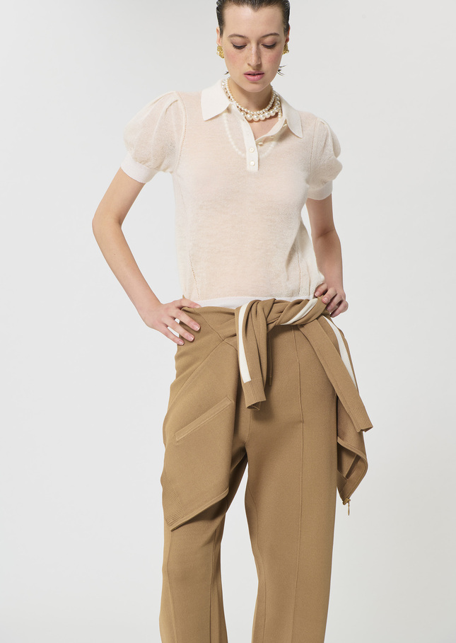 Poppie Sweater ecru in extra fine mohair Off-white TARA JARMON