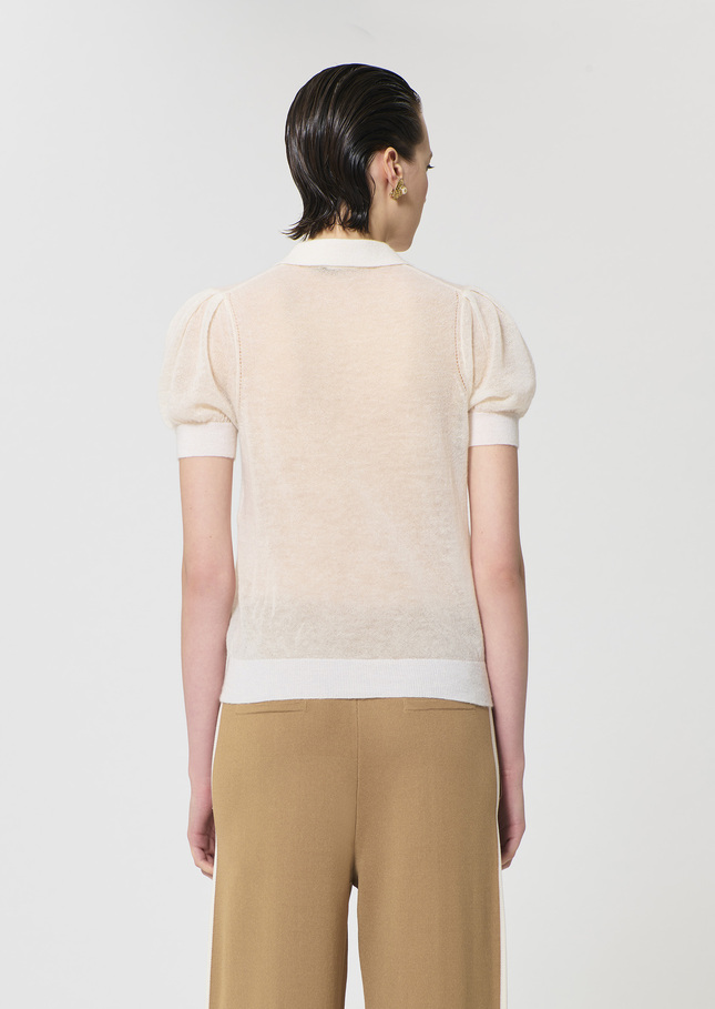 Poppie Sweater ecru in extra fine mohair Off-white TARA JARMON