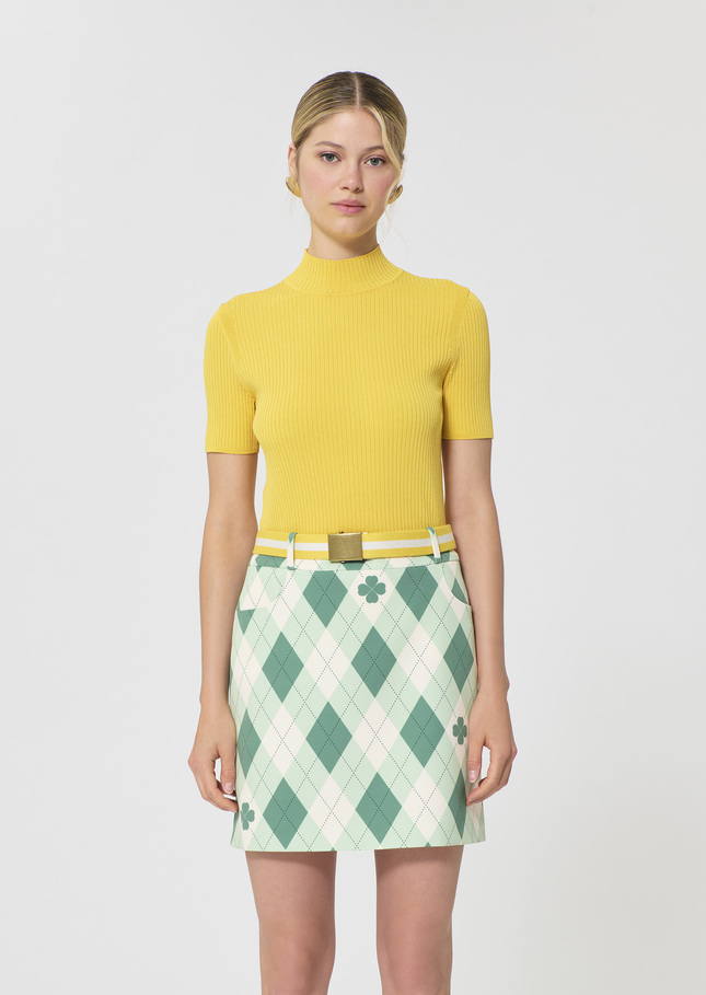 Perla Sweater yellow ribbed knit Mimosa TARA JARMON