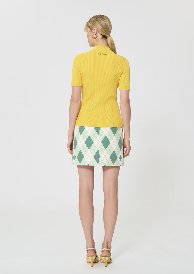 Perla Sweater yellow ribbed knit Mimosa TARA JARMON