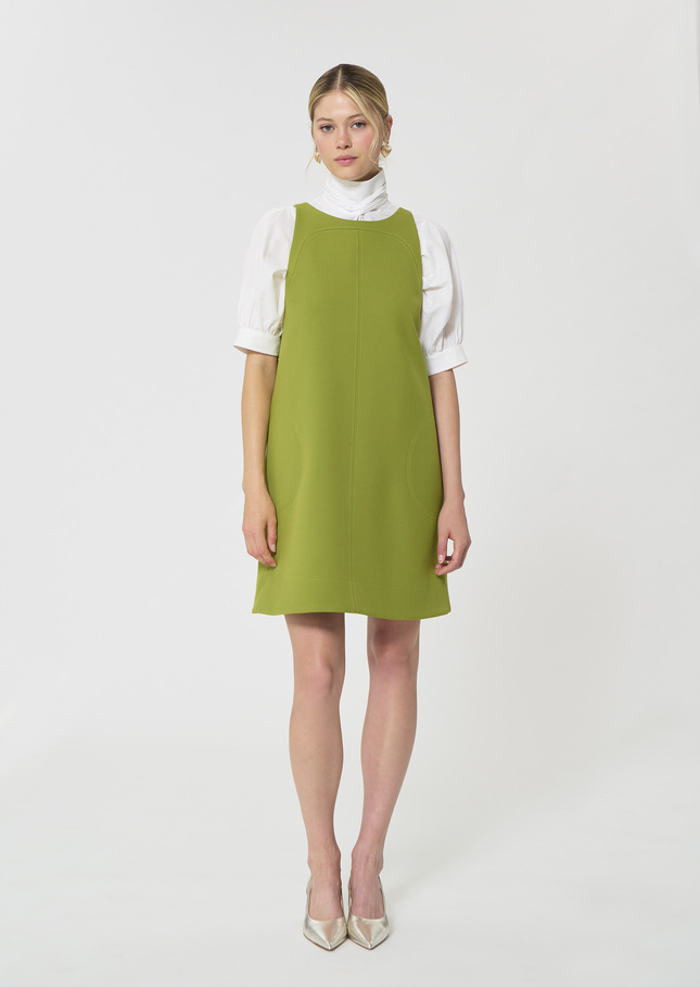 Rodney Dress green double canvas Pomme TARA JARMON
