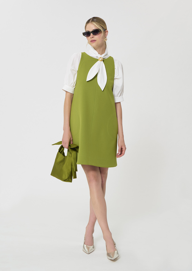 Rodney Dress green double canvas Pomme TARA JARMON