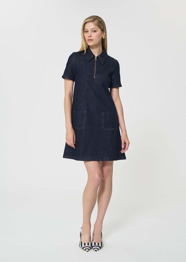 Rubina Dress raw denim Brut TARA JARMON